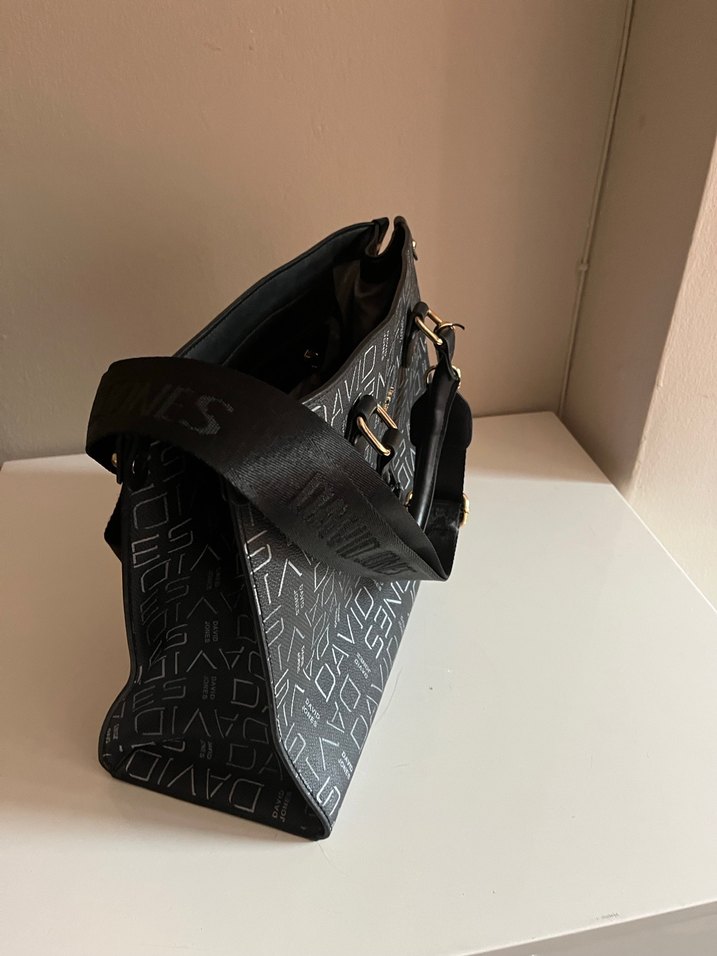 David Jones Siyah Baskılı Deri Kadın Çanta - Görsel 2