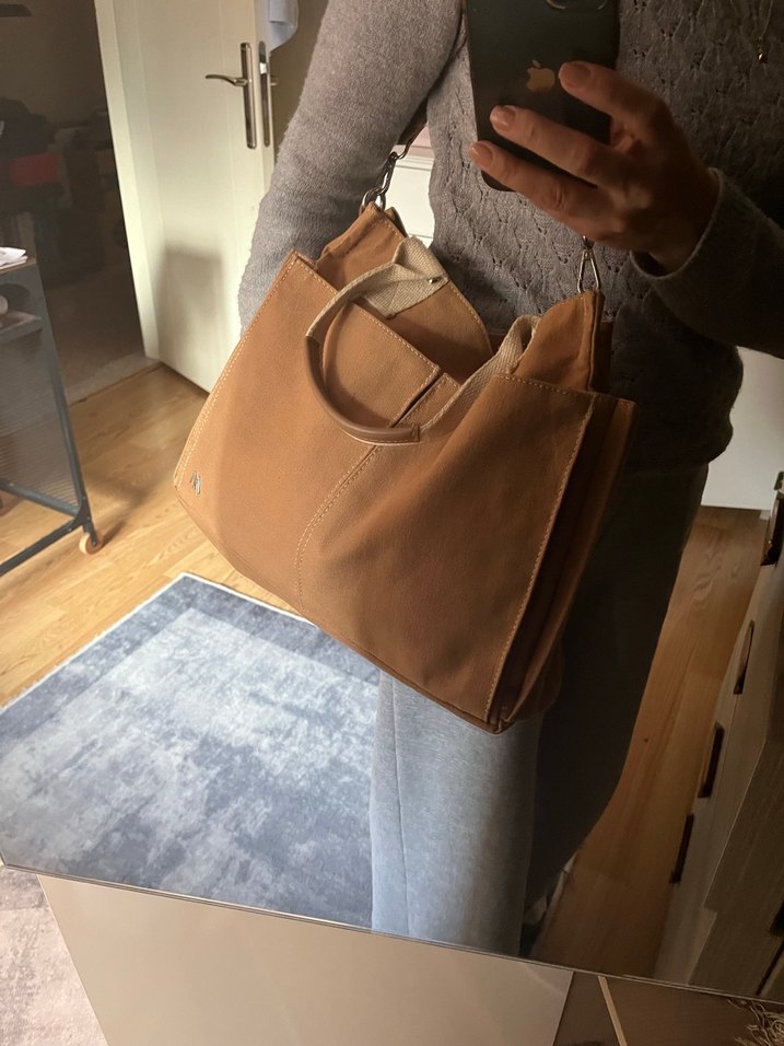 Manuka Bej keten Kadın Günlük Çanta - Görsel 3