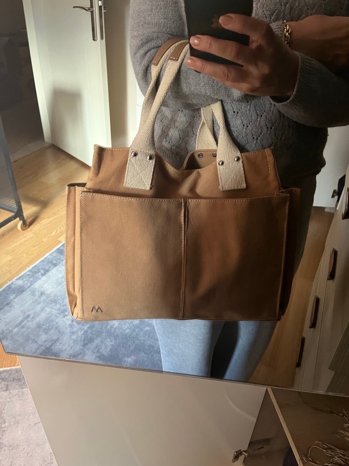 Manuka Bej keten Kadın Günlük Çanta - Görsel 4