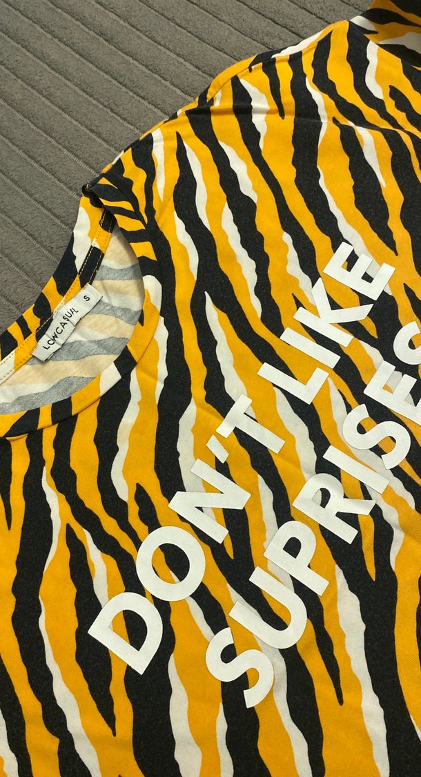 Sarı Zebra Desenli Kız Tişörtü - Görsel 3