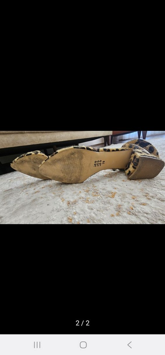 Kürk Detaylı Leopar Desenli Süet Stiletto - Görsel 2