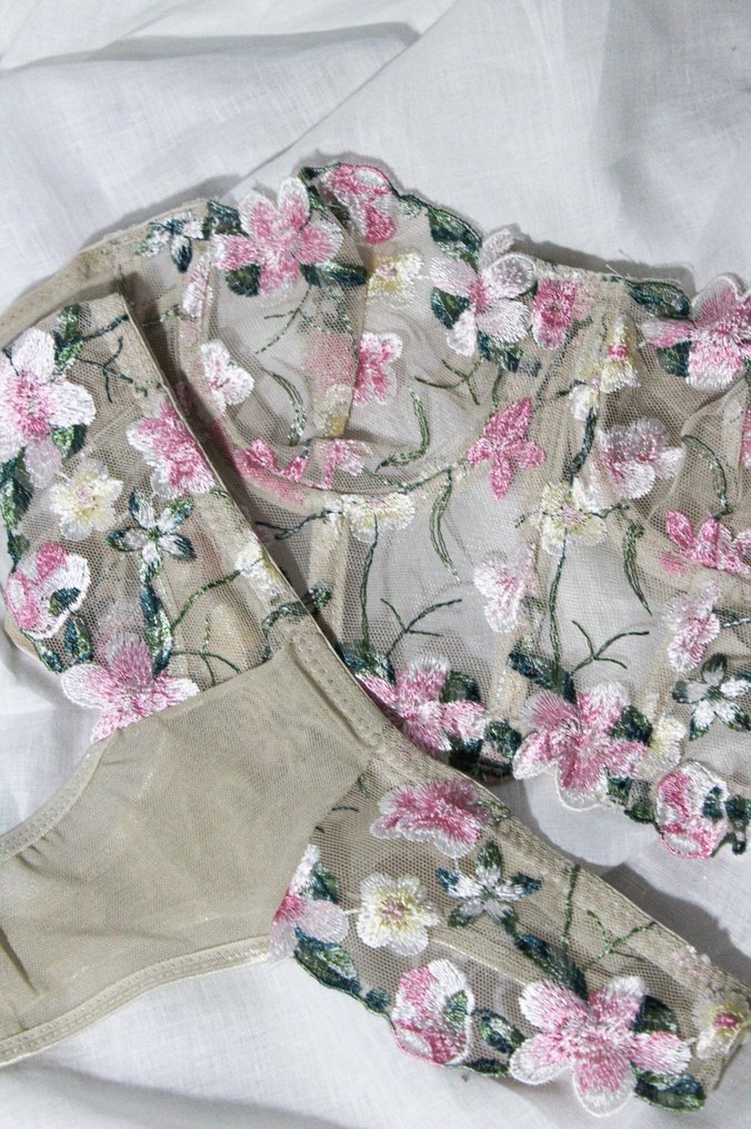 Nakışlı Nude Bralet Takımı - Görsel 2