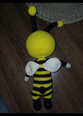 Sarı Siyah Çizgili Bonnie Arı Peluş Oyuncak - Görsel 4