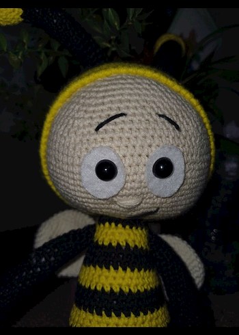 Sarı Siyah Çizgili Bonnie Arı Peluş Oyuncak - Görsel 2