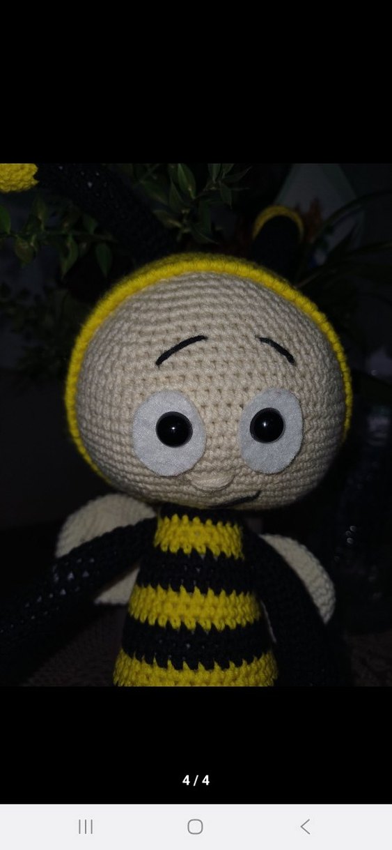 Sarı Siyah Çizgili Bonnie Arı Peluş Oyuncak - Görsel 2