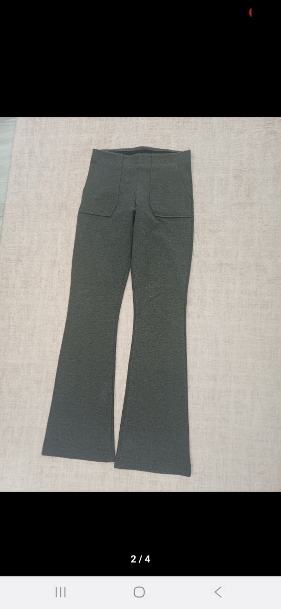 Penti gri ispanyol paça pantolon - Görsel 2