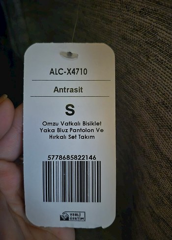 Gri Uzun Kollu Örgü Kadın Hırka - Görsel 3