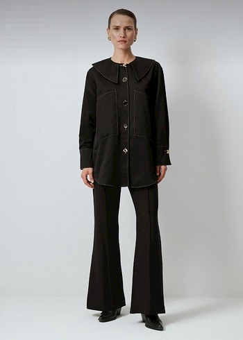 Touche Kontrast Dikişli Gömlek - Görsel 5