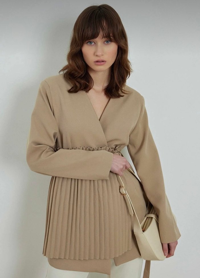 Hooops Piliseli Aksesuarlı Blazer Ceket - Görsel 4