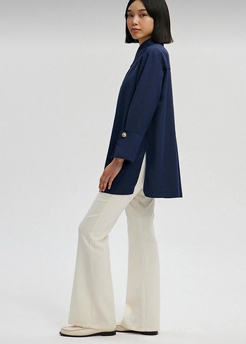 Touche Geniş Manşetli Poplin Gömlek - Görsel 3