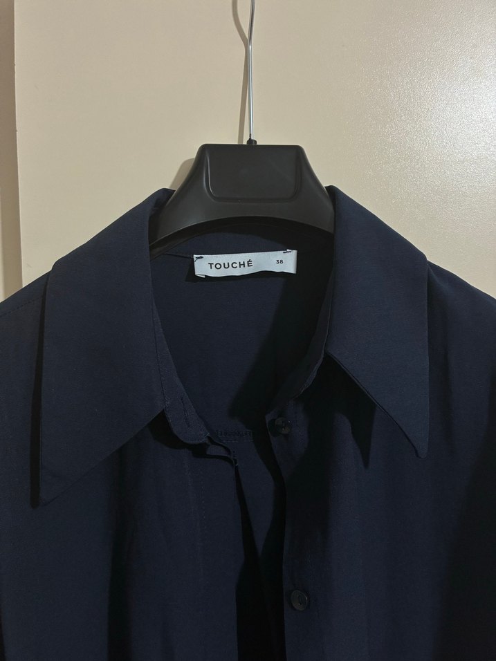 Touche Geniş Manşetli Poplin Gömlek - Görsel 5