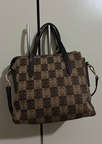 Pierre Cardin Kahverengi Baskılı Kadın Çanta - Görsel 7