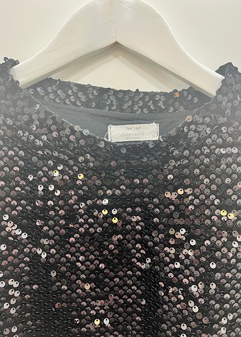 Siyah Full Payetli Uzun Kollu Kazak - Görsel 3