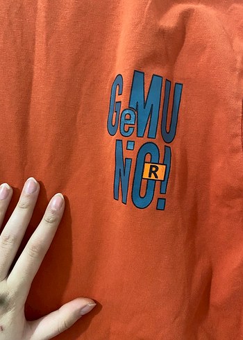 Turuncu renk Baskılı Erkek Sweatshirt - Görsel 2