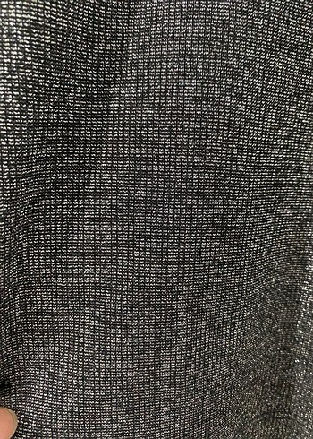 Gri Kısa Kollu Crop Top - Görsel 2