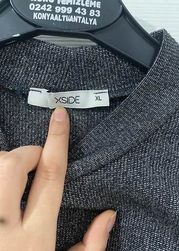 Gri Kısa Kollu Crop Top - Görsel 3