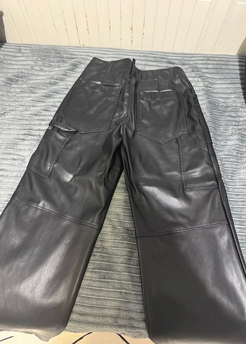 Siyah Deri Pantolon Zara - Görsel 6