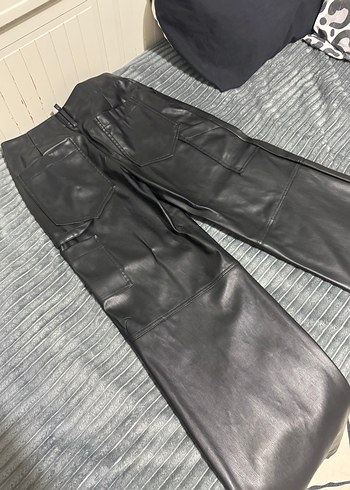 Siyah Deri Pantolon Zara - Görsel 4
