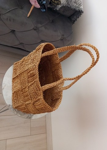 Bej Örgü Bohem Kadın Çanta - Görsel 2