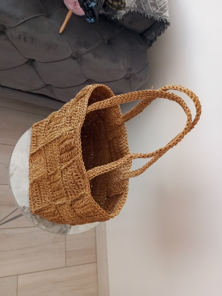 Bej Örgü Bohem Kadın Çanta - Görsel 2