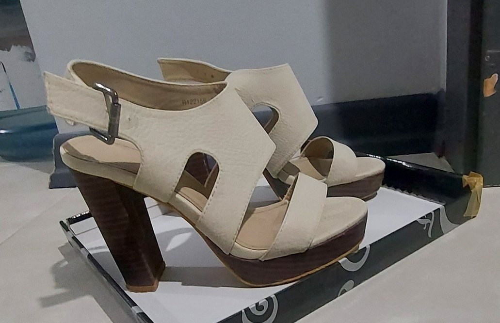 Bej Kadın Platform Topuklu Sandalet - Görsel 4