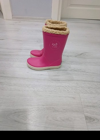 Peluş Detaylı Pembe Kız Çocuk Yağmur Çizmesi - Görsel 2