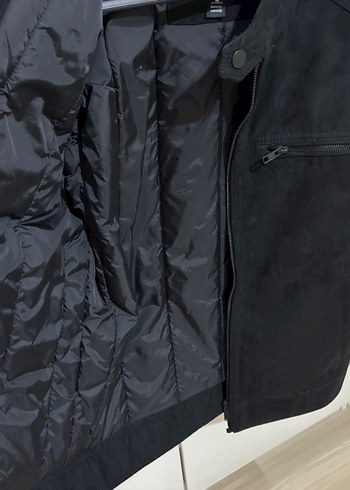 Siyah Süet Erkek Biker Ceket - Görsel 3