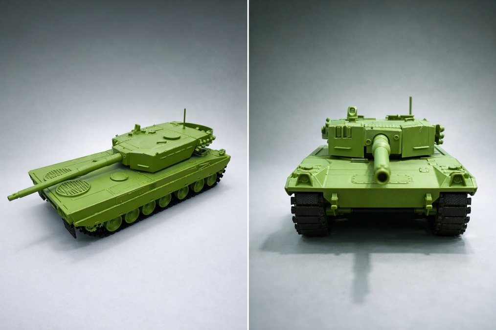 3D Leopard Askeri Tank - Görsel 3