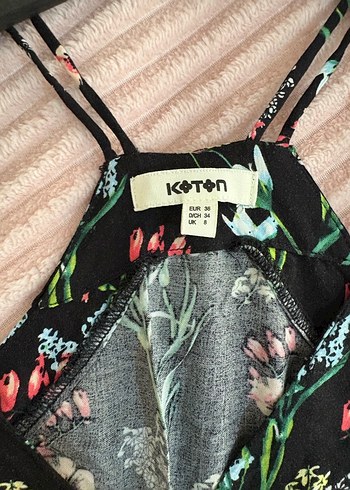 Çiçek Desenli Uzun Askılı Tulum - Görsel 4