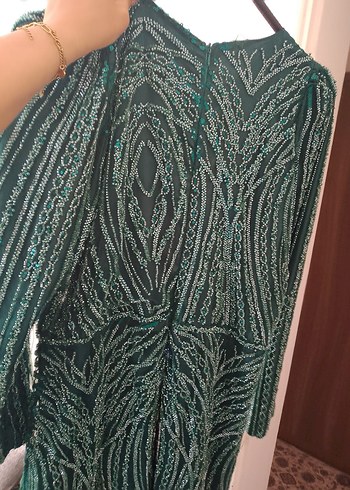 zümrüt yeşili abiye - Görsel 5