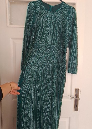 zümrüt yeşili abiye - Görsel 2