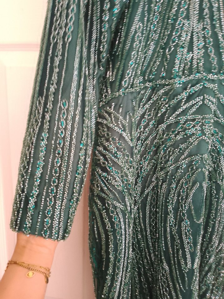 zümrüt yeşili abiye - Görsel 3