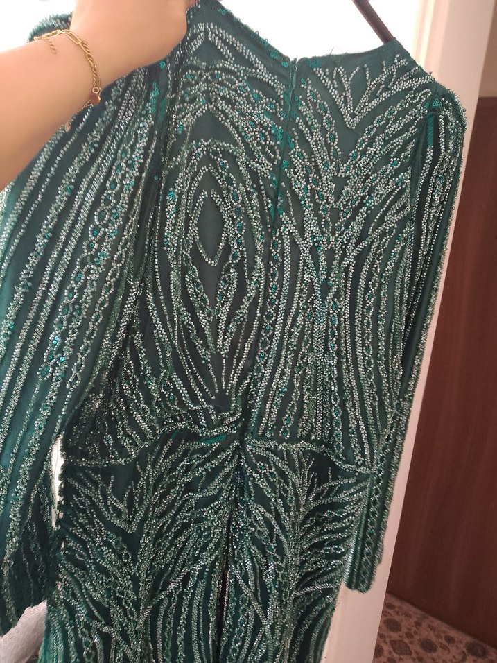 zümrüt yeşili abiye - Görsel 5