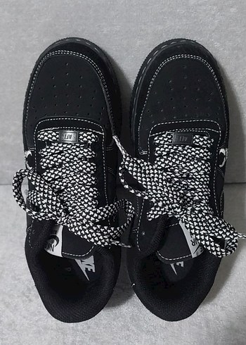 Siyah Bağcıklı Platform Topuklu Kadın Spor Ayakkabı orijinal - Görsel 2