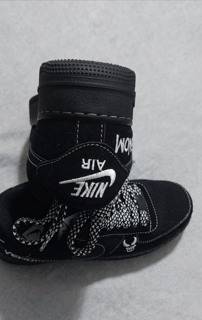 Siyah Bağcıklı Platform Topuklu Kadın Spor Ayakkabı orijinal - Görsel 3