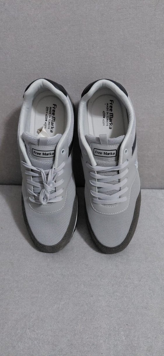 Gri Erkek Spor Ayakkabı Bağcıklı Model 43 numara - Görsel 2