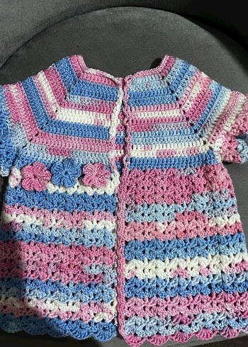 Kız Çocuk Bohem Örgü Hırka - Görsel 2