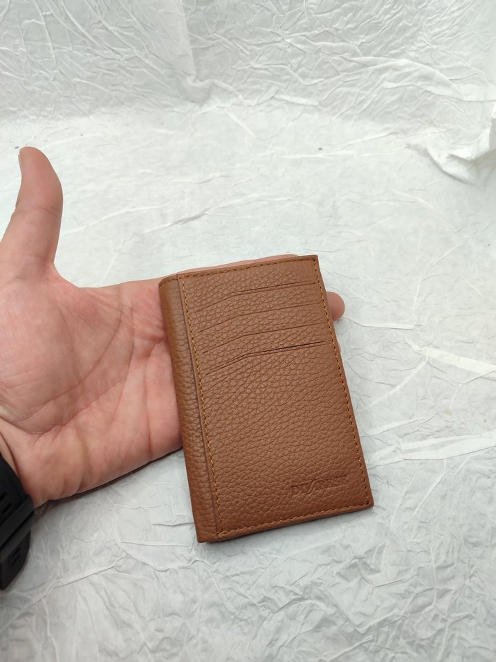 Parlak Kahverengi Minimalist Erkek Cüzdan - Görsel 5