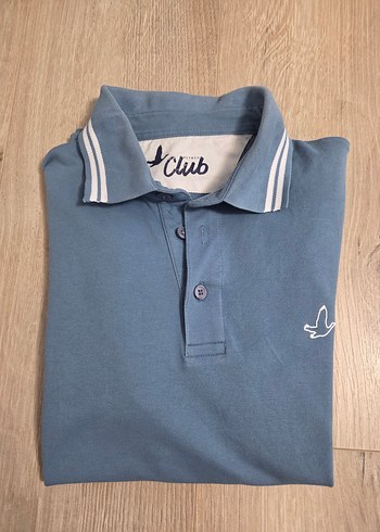 Beymen Club Mavi Kuslu Klasik Polo Tisort