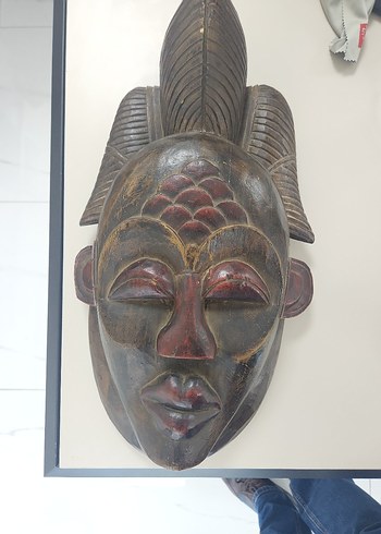 Afrika Ahşap Maske, Mask. Duvar süsü - Görsel 6