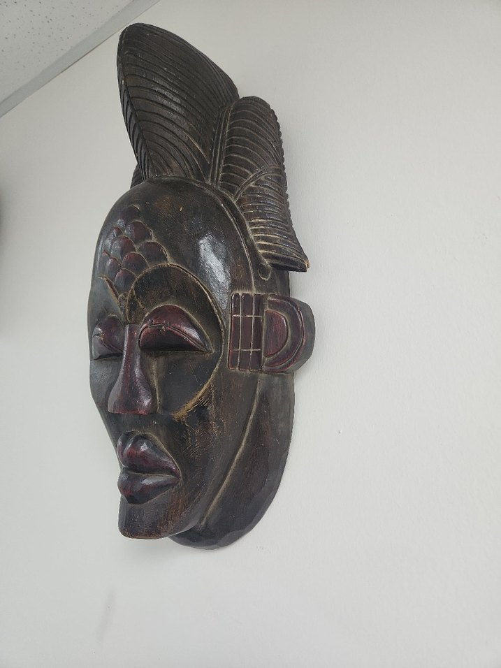 Afrika Ahşap Maske, Mask. Duvar süsü - Görsel 2