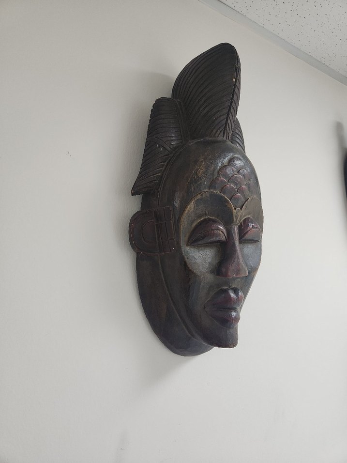 Afrika Ahşap Maske, Mask. Duvar süsü - Görsel 3