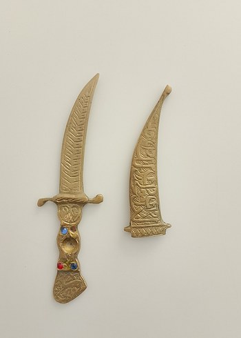 Altın Renkli Dekorasyon Hançer - Görsel 3