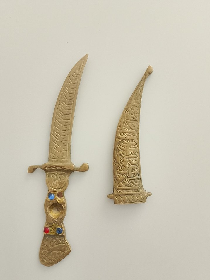 Altın Renkli Dekorasyon Hançer - Görsel 4