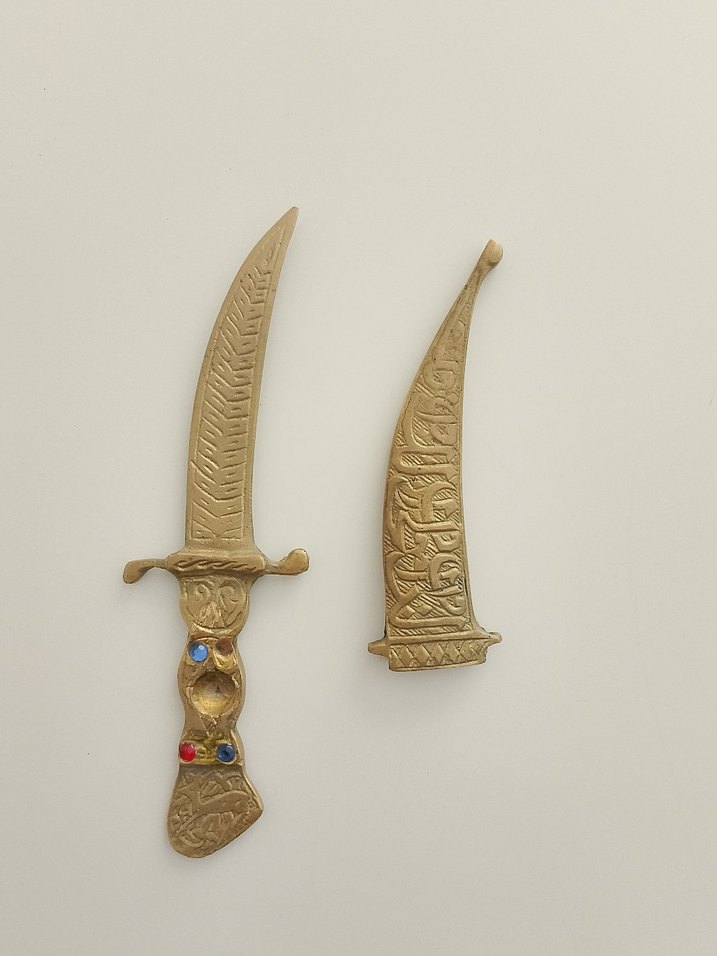 Altın Renkli Dekorasyon Hançer - Görsel 3