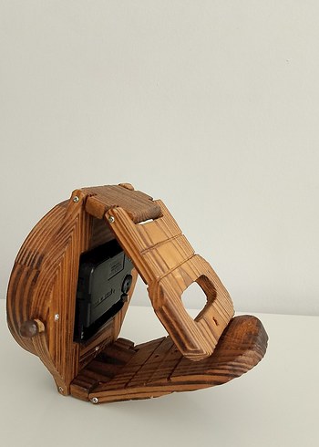 Renkli Ahşap Bodrum Duvar Saati - Görsel 5