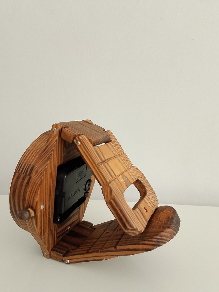 Renkli Ahşap Bodrum Duvar Saati - Görsel 5