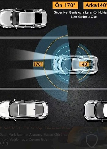 Çift Kameralı WiFi Özellikli Araç Kamerası - Görsel 3