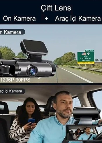 Çift Kameralı WiFi Özellikli Araç Kamerası - Görsel 4
