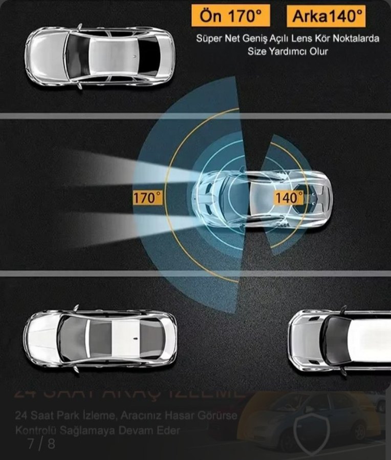 Çift Kameralı WiFi Özellikli Araç Kamerası - Görsel 3